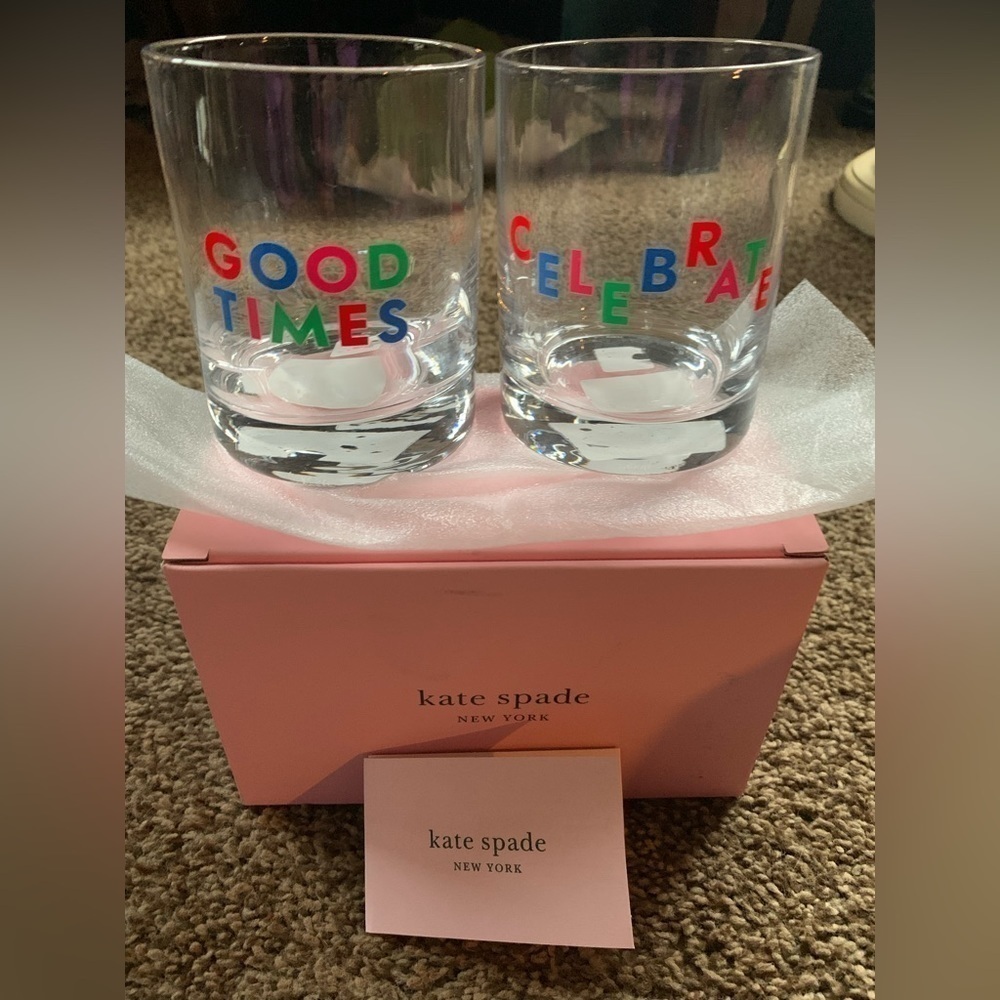 Kate Spade-Lenox "Celebrate" Double Glasses Set of 2 (12oz)